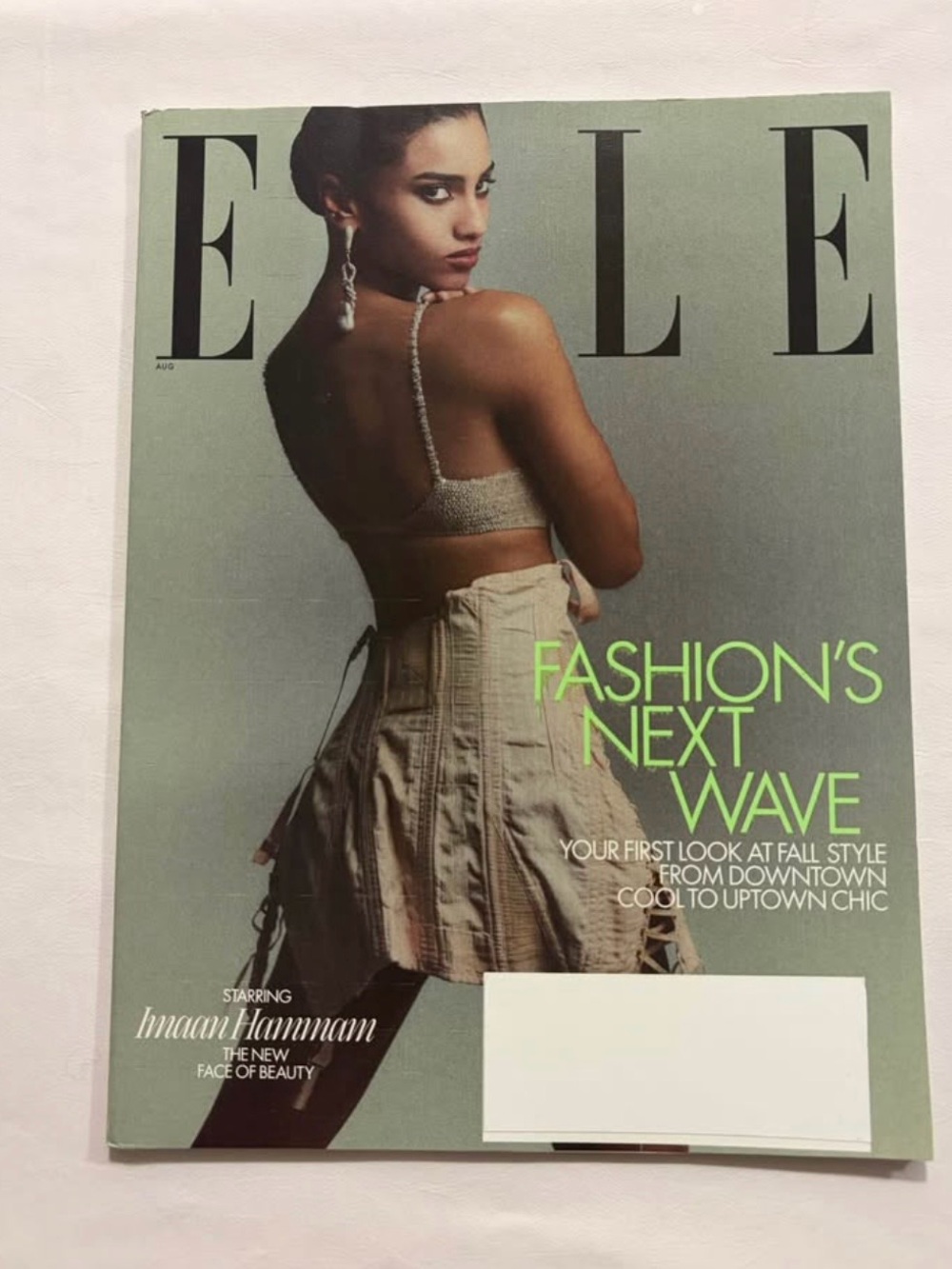 EllE Imaan Hammam “The New Face of Beauty” Issue August 2023 Magazine